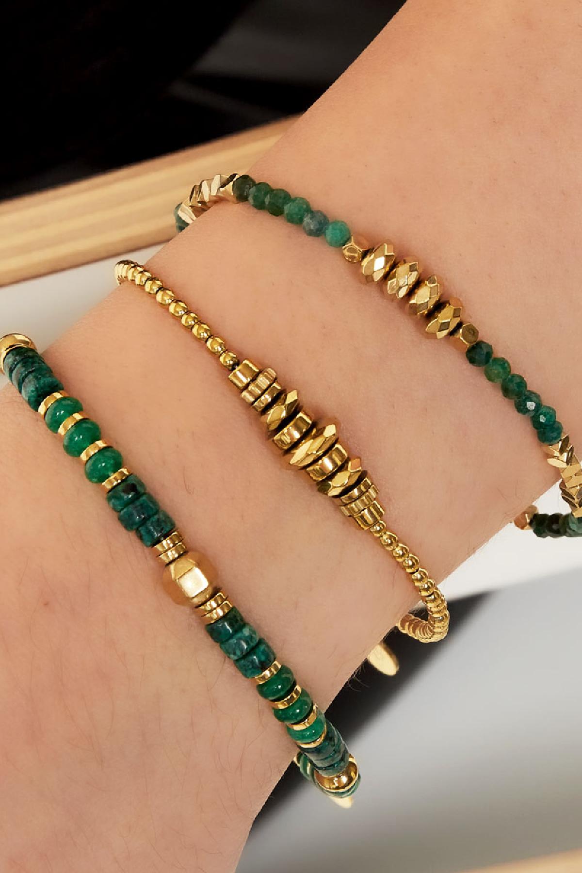 Groothandel Armband Hematiet Grijs & Goudkleurig Unisex Sieraden Brand, foto 3 van 3
