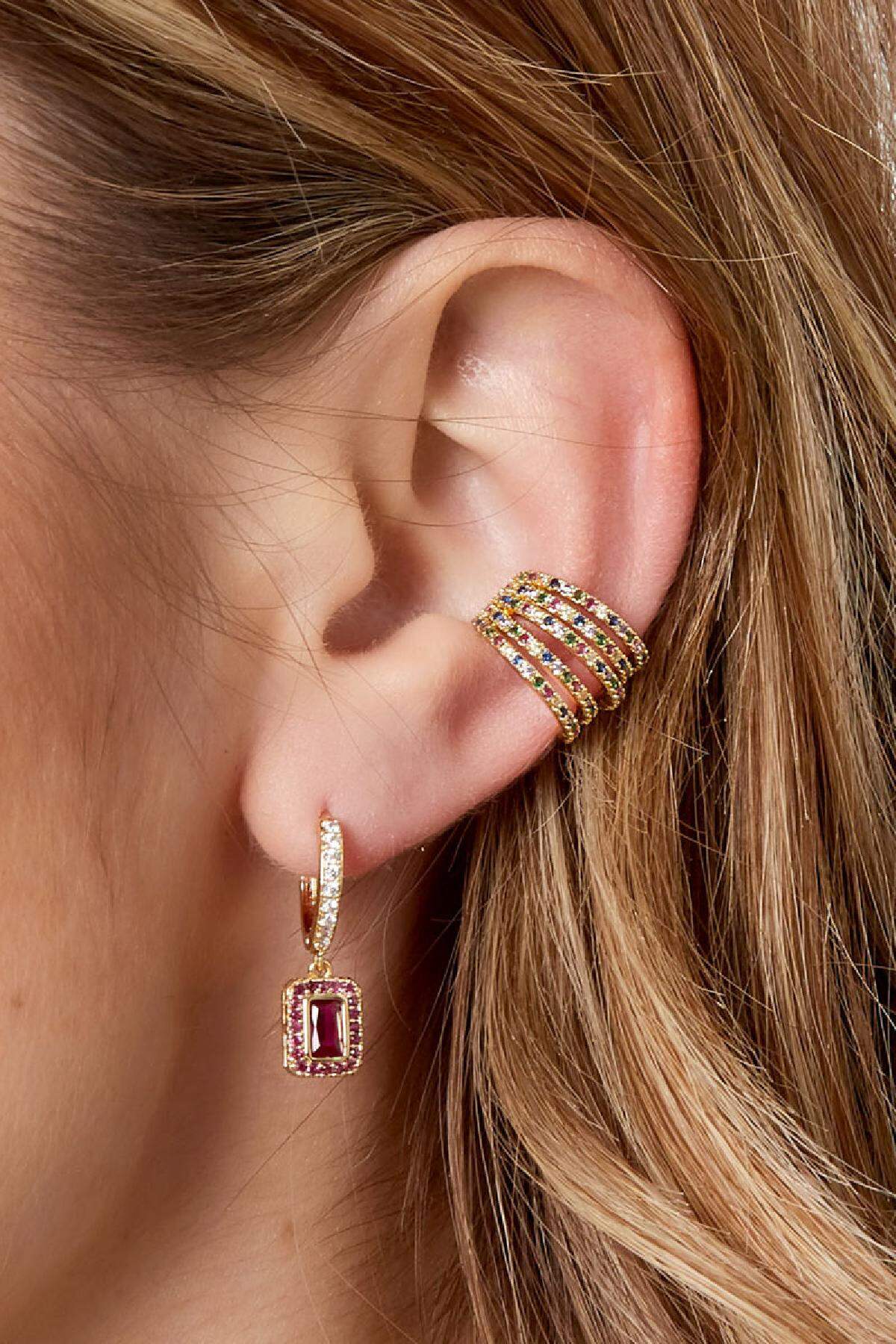 Strass del polsino dell'orecchio Gold Copper h5 Immagine3