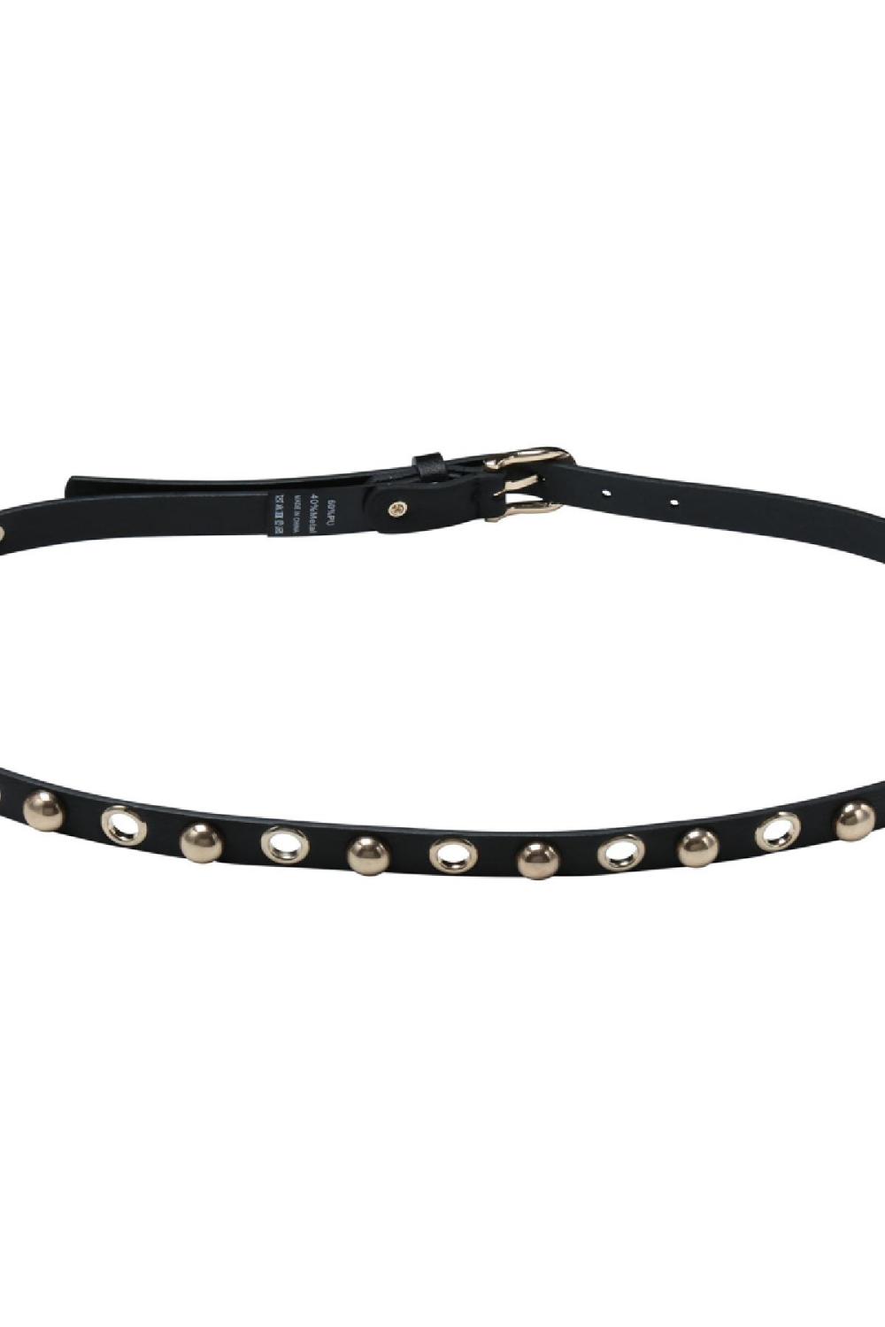 Gürtel Eyelet Stud Schwarz Polyurethan Bild2