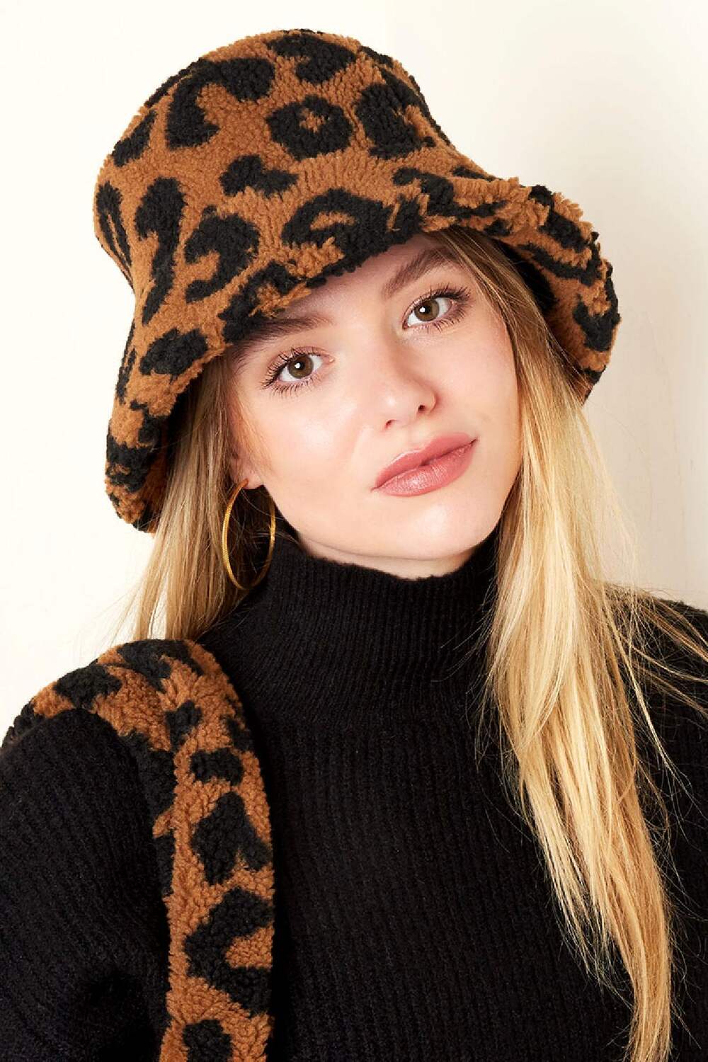 Sombrero de pescador teddy leopard Beige Poliéster One size h5Imagen3