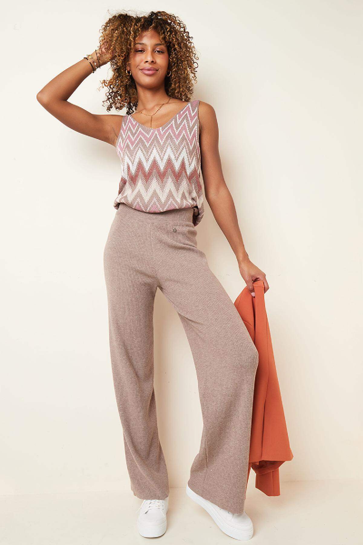 Hose mit weitem Bein Offwhite S h5 Bild4