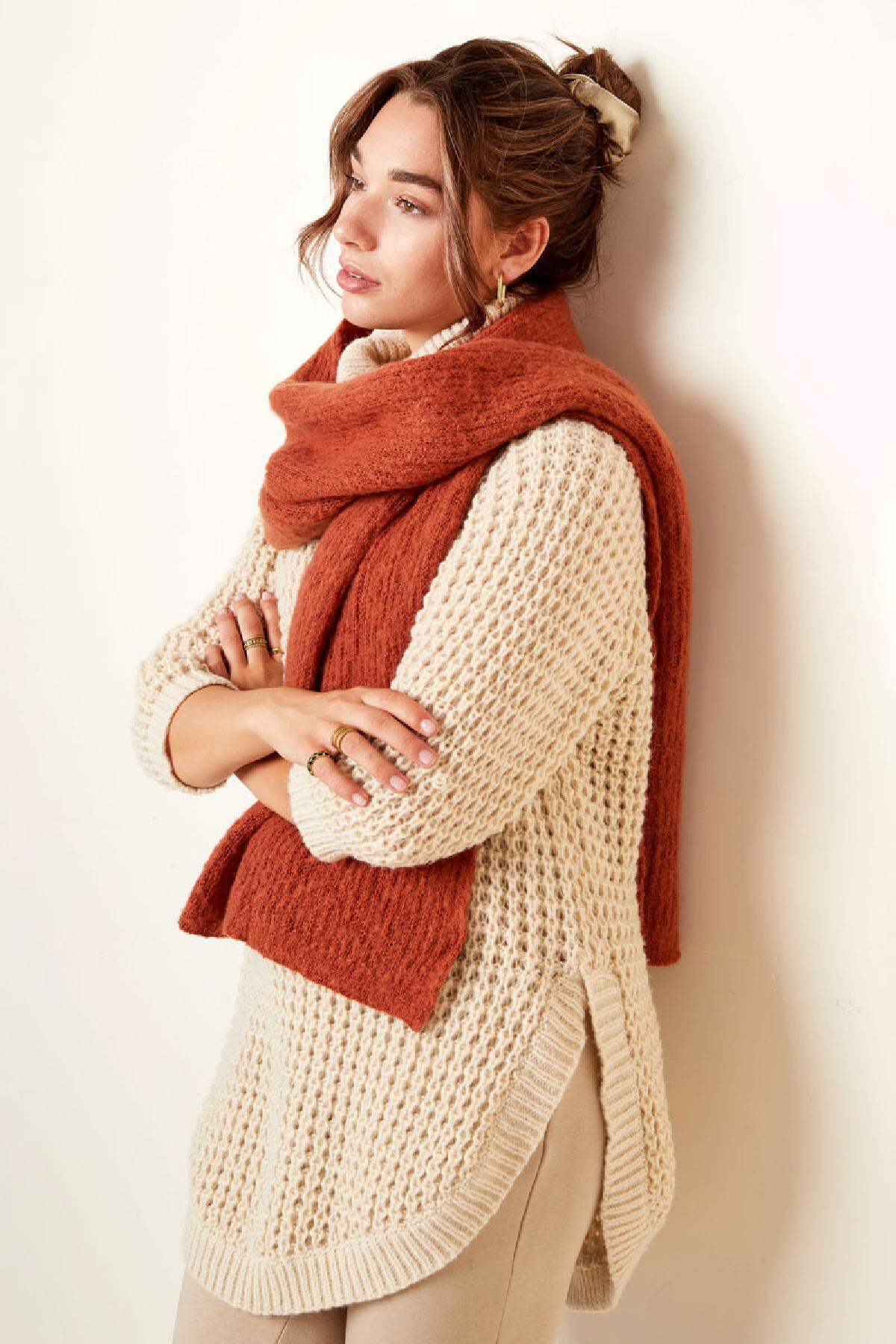 Echarpe tricot uni Image4