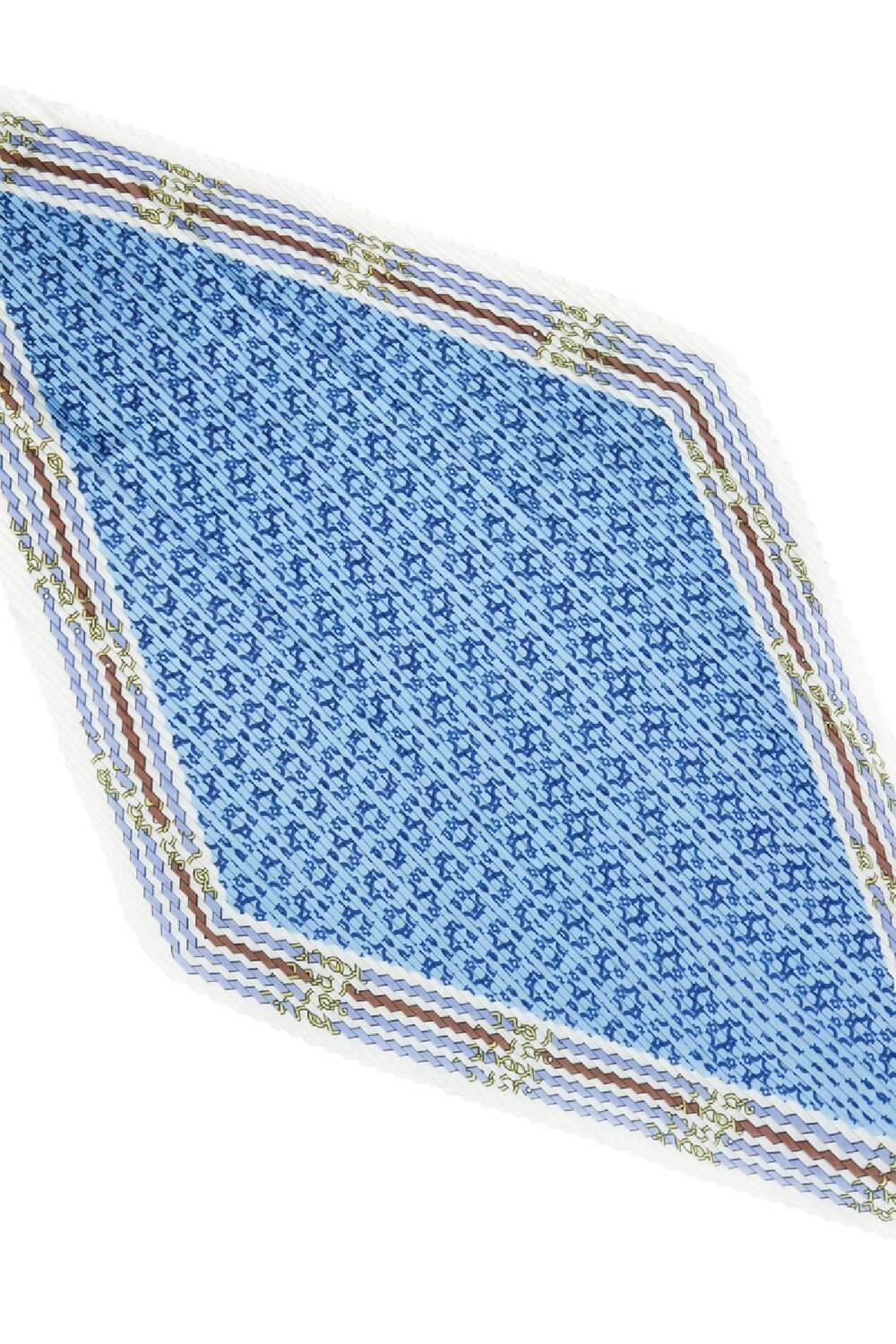 Silky Scarf Belt Print Azul Poliéster h5Imagen2