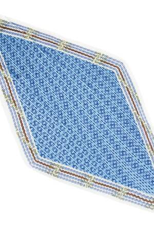 Silky Scarf Belt Print Azul Poliéster h5 Imagen2