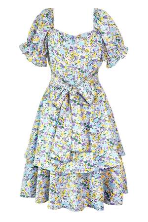 Kleid Floral Summer Blue Blau S h5 Bild8