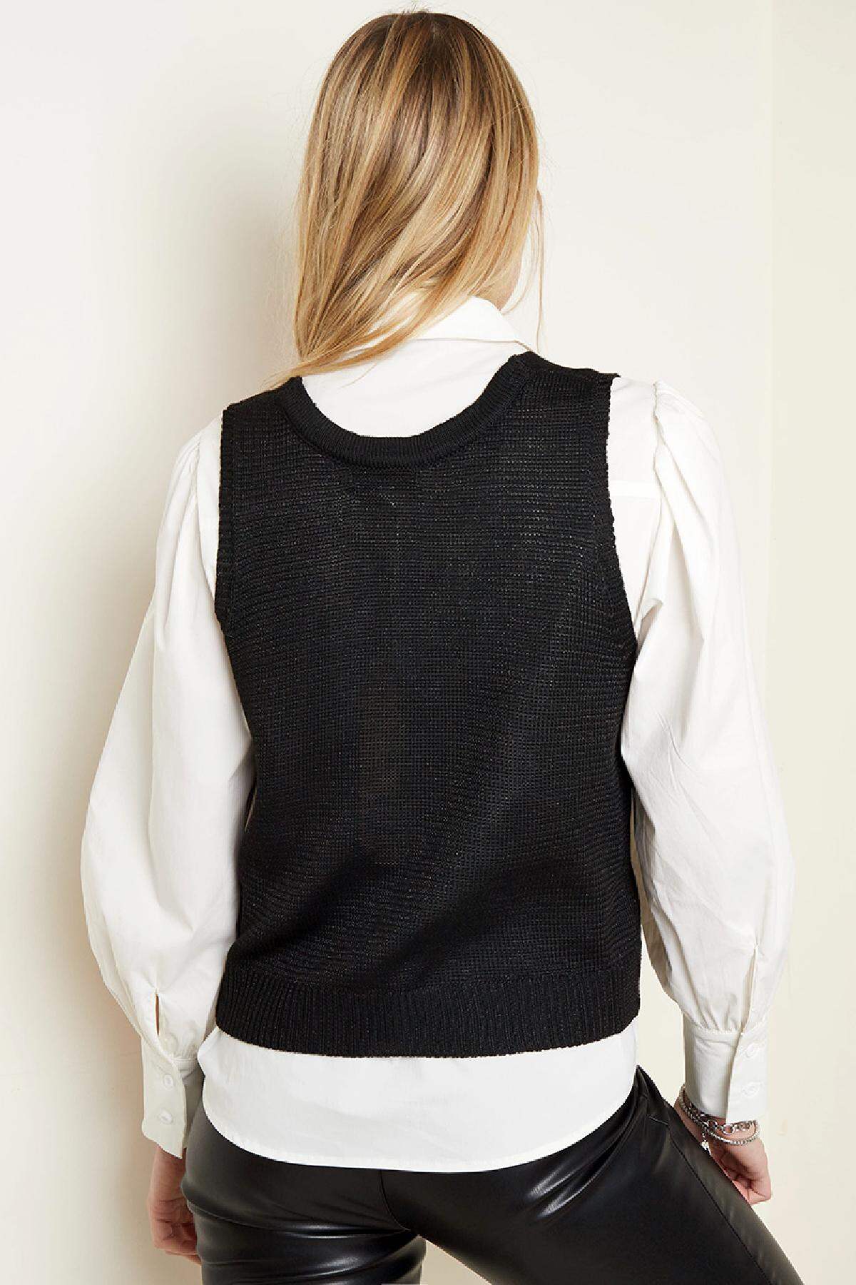 Strickjacke Isa Schwarz One size Bild3