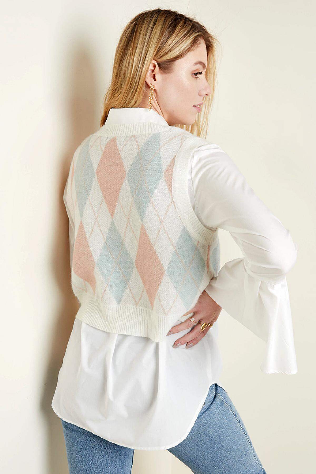 Strickjacke Oxford Grün One size Bild3