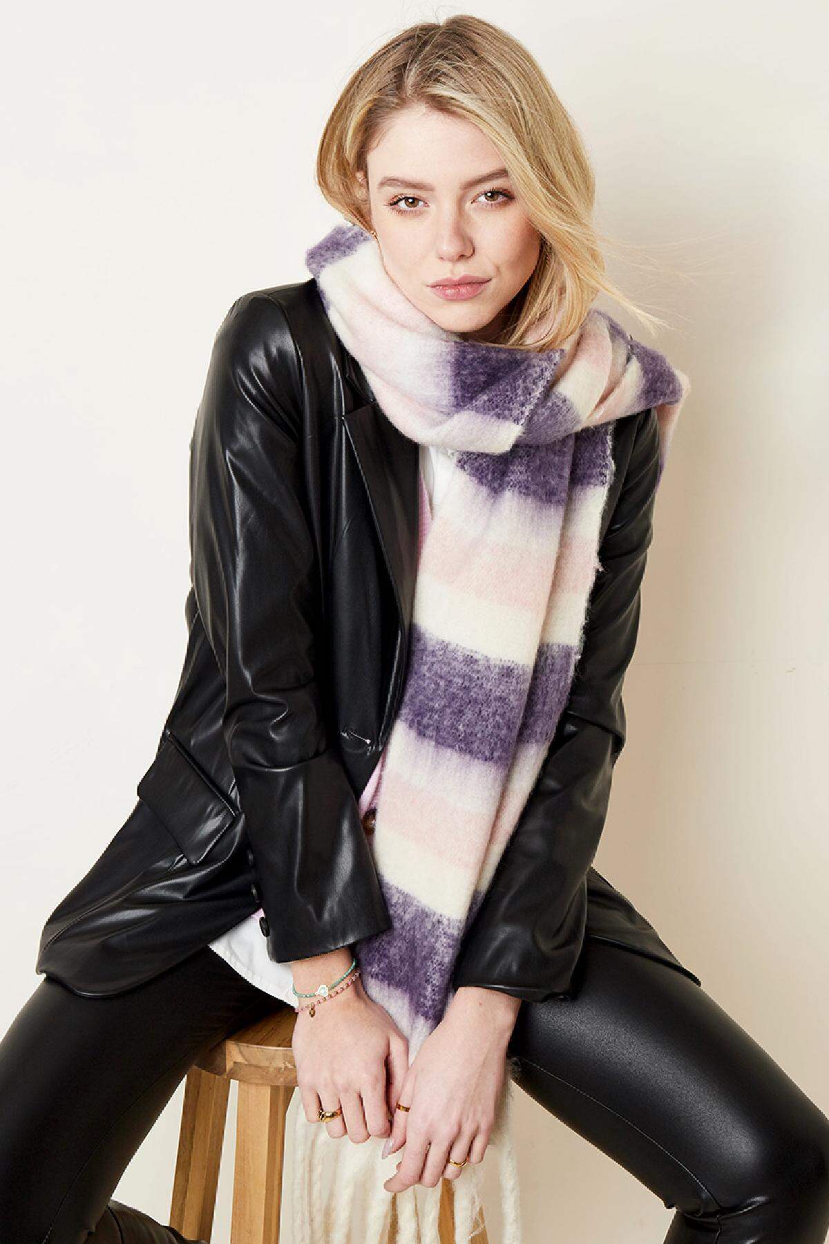 Schal Winter Fever Beige Polyester h5 Bild2