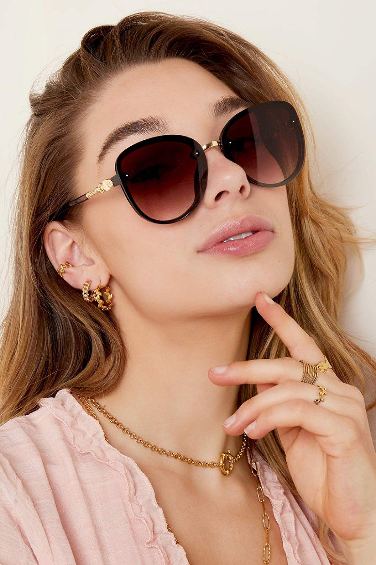 Sonnenbrille Eleganz Schwarz Kunststoff One size h5 Bild3