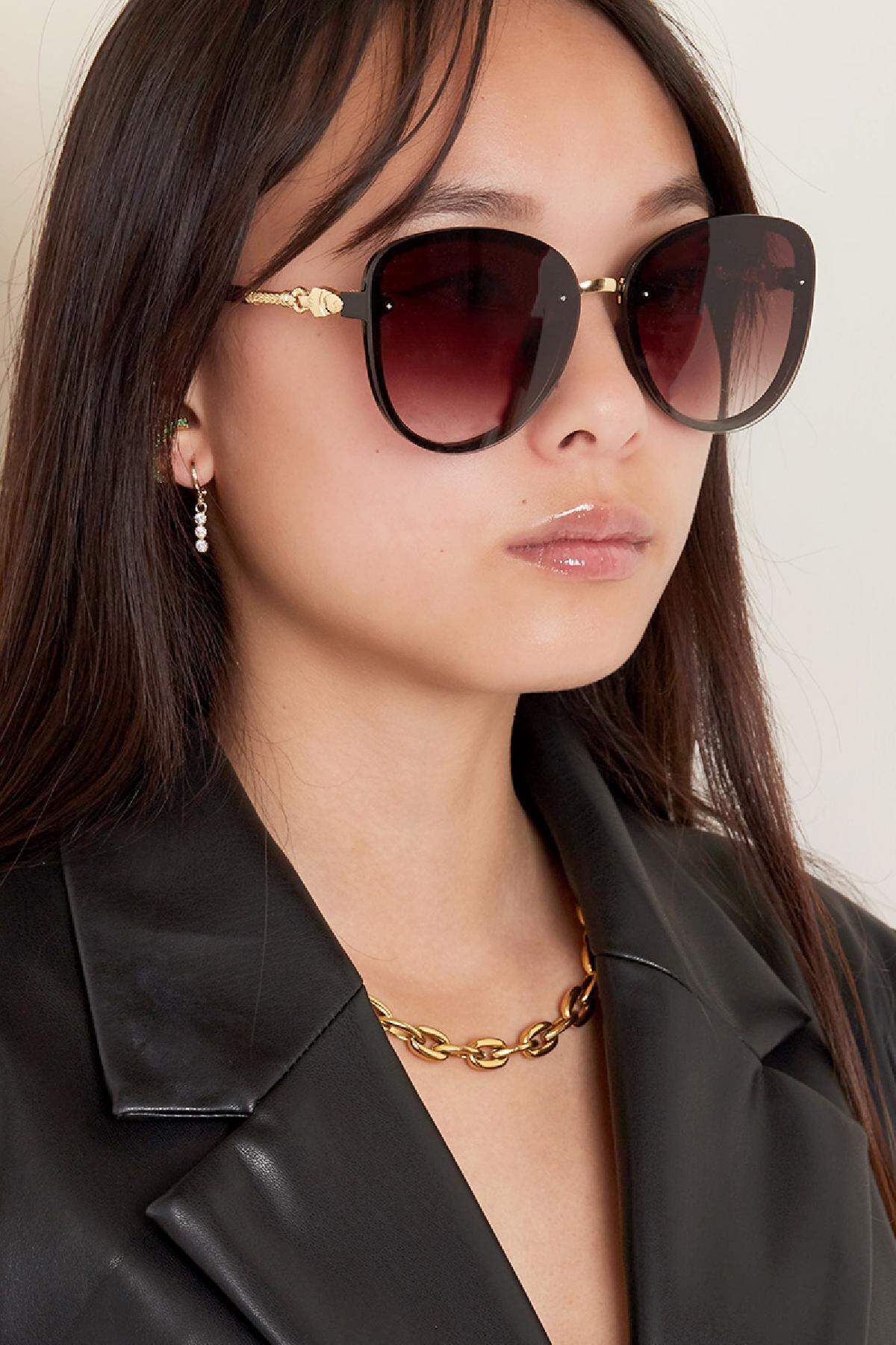 Sonnenbrille Eleganz Schwarz Kunststoff One size h5 Bild2