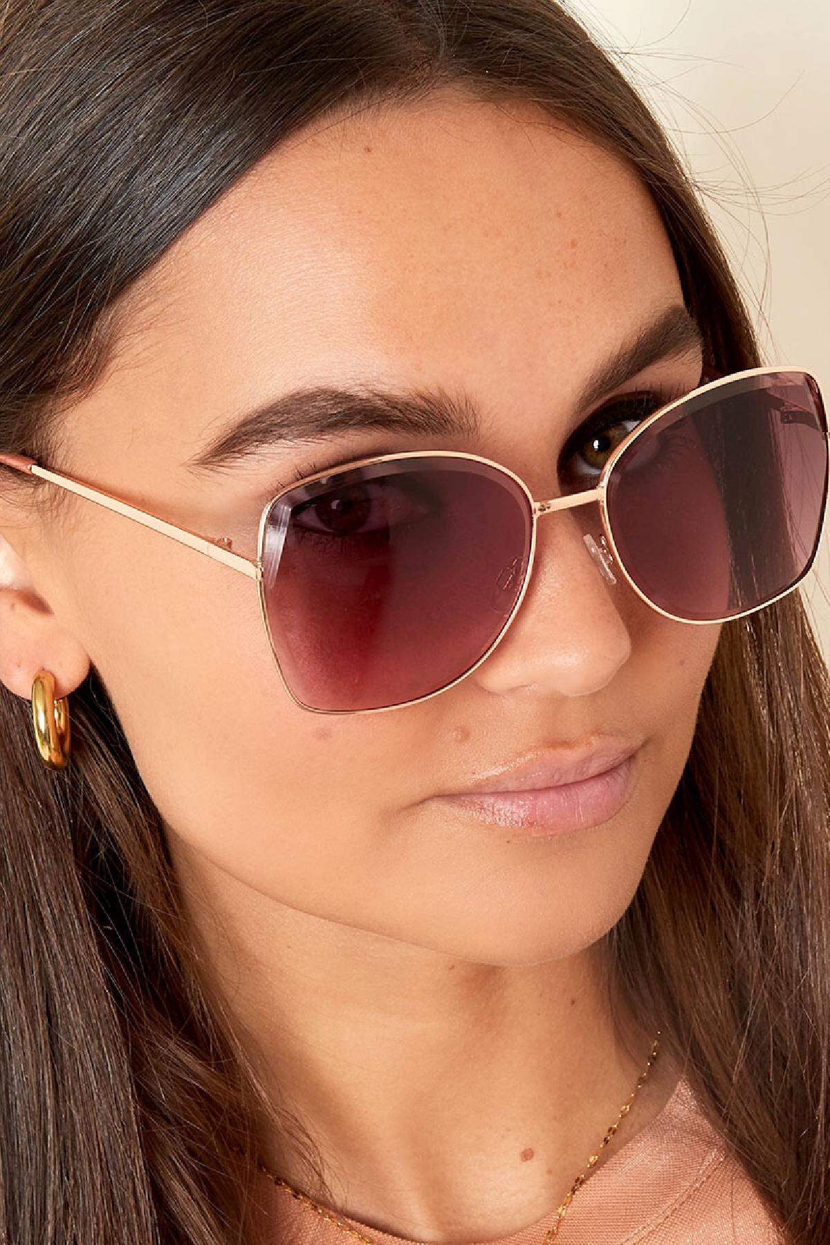 Lunettes de soleil double monture Violet Métal One size h5 Image2