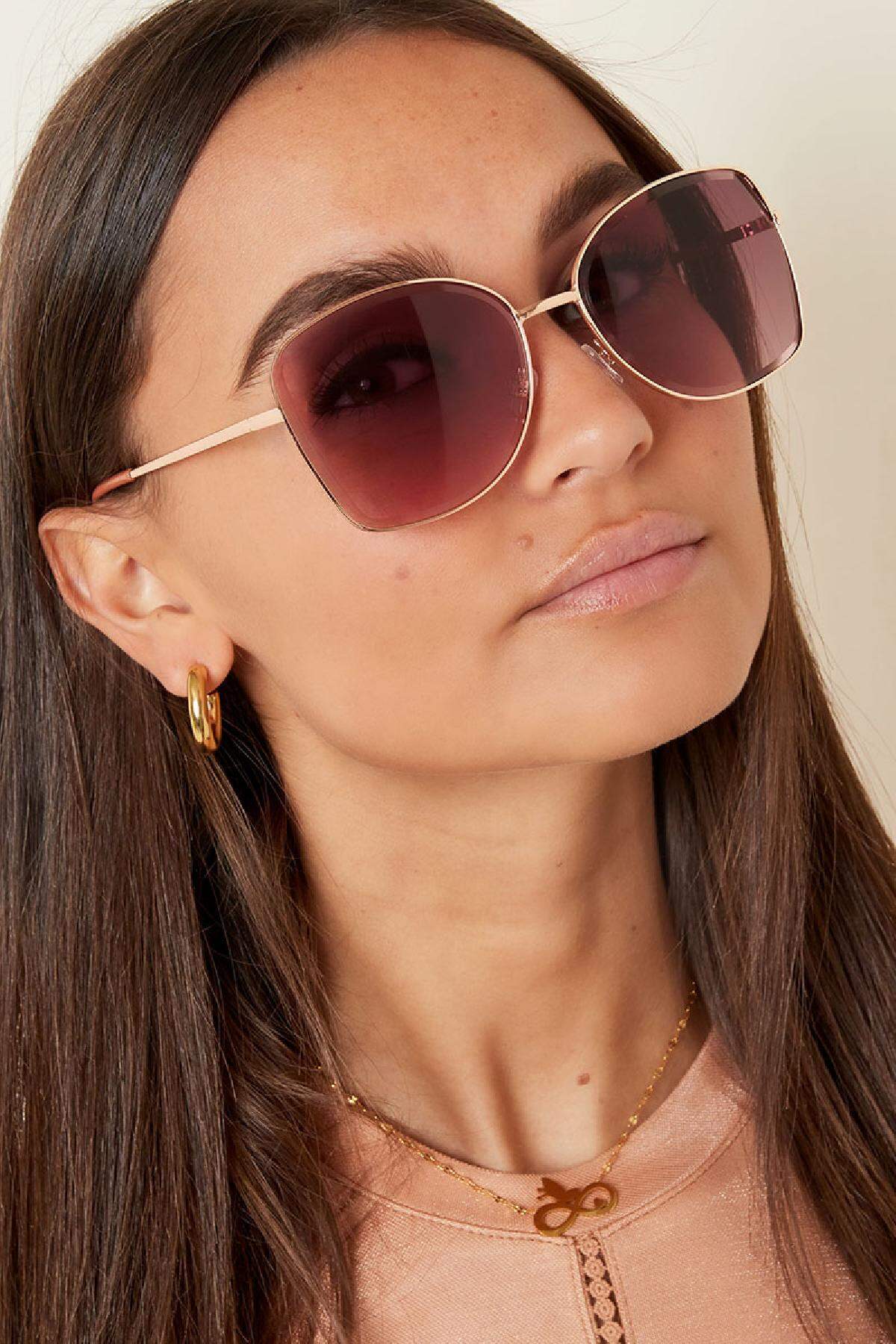 Lunettes de soleil double monture Violet Métal One size h5 Image3