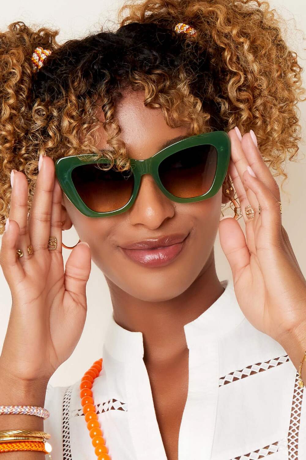 Lunettes de soleil grand cadre Rose PC One size h5Image3