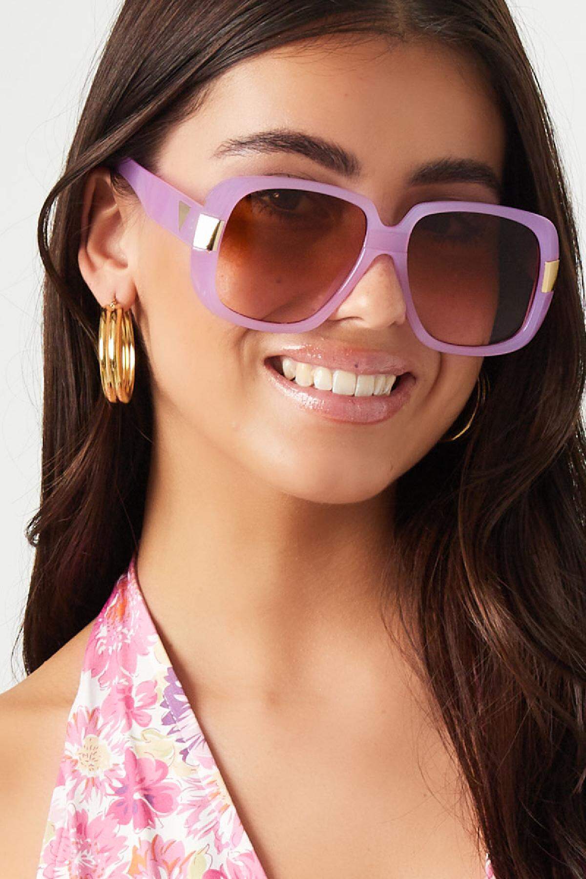 Sunglasses basic with golden details Green PC One size 2