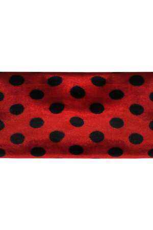 Cerchietti in velluto a pois Red Polyester h5 Immagine2