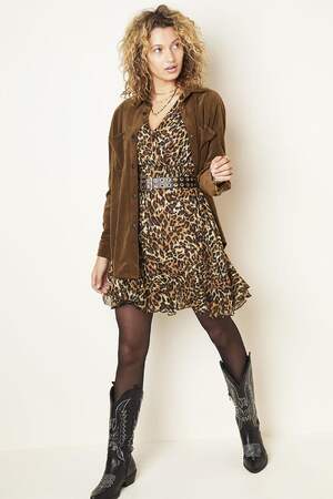 Kleid Flying Panther Short Beige S h5 Bild2