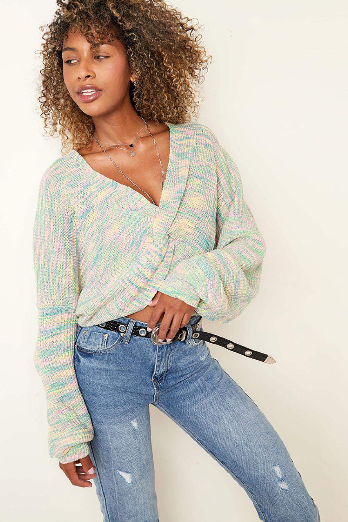 Nahkampfpullover mischen Blau S/M h5 Bild2
