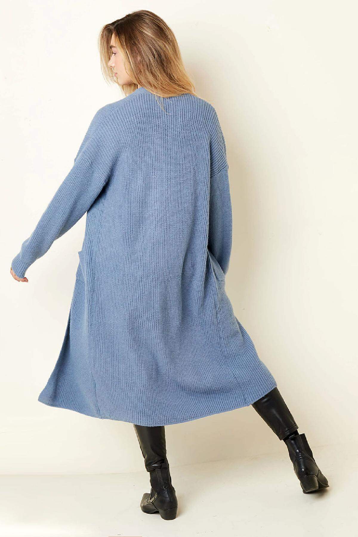Extralange Strickjacke Offwhite S/M h5 Bild2