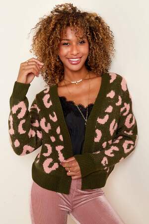 Strickjacke Leopard Fuchsia S/M h5 Bild3