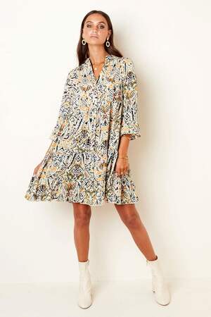 Autumn Dress With Abstract Print Green S h5 Picture4