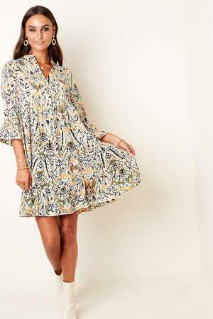 Autumn Dress With Abstract Print Green S h5 Picture6