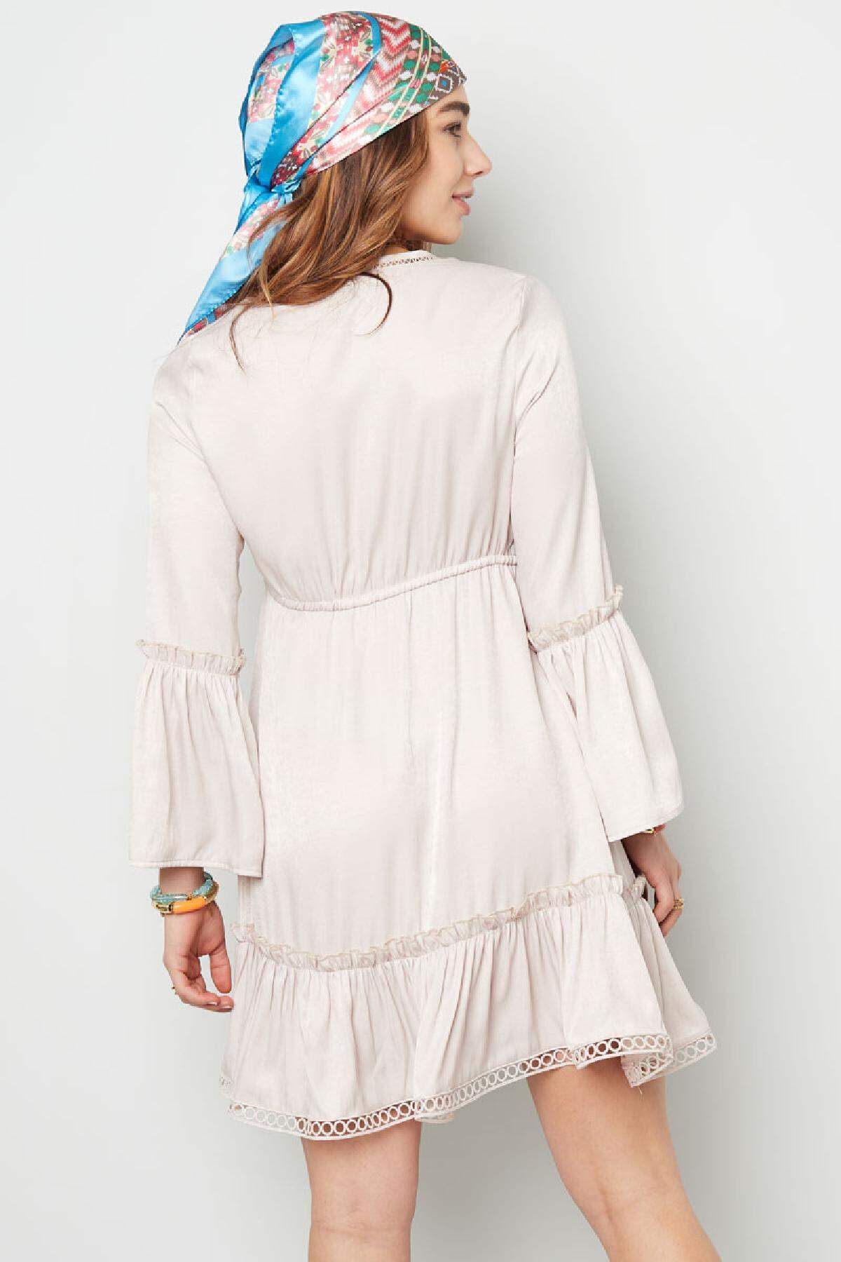 Robe à volants Beige S h5 Image6