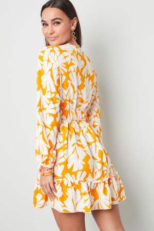 Vestido estampado colorido con cinturón Amarillo S h5 Imagen6