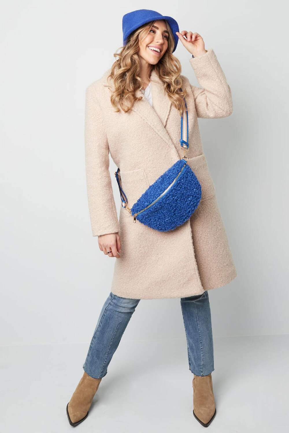 Jas subtiele teddy Beige S h5Afbeelding2