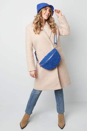 Jas subtiele teddy Beige S h5 Afbeelding2