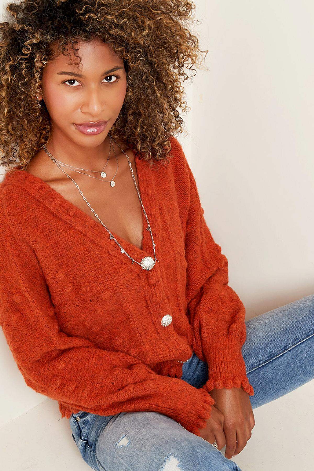 Strickjacke Cotton Candy Weiß One size h5 Bild2