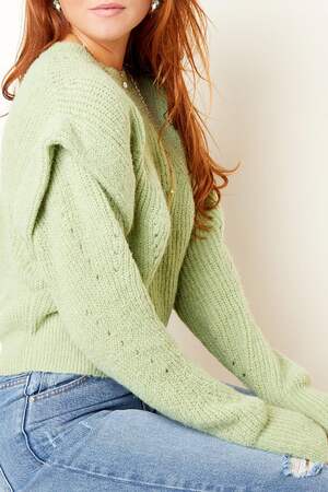 Pullover mit überschnittener Schulter Offwhite S/M h5 Bild4