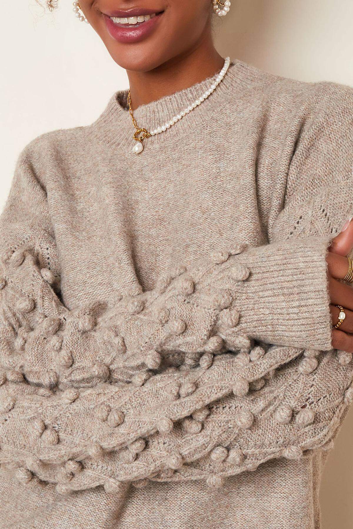 Sweater with dotted details Black S/M Picture6