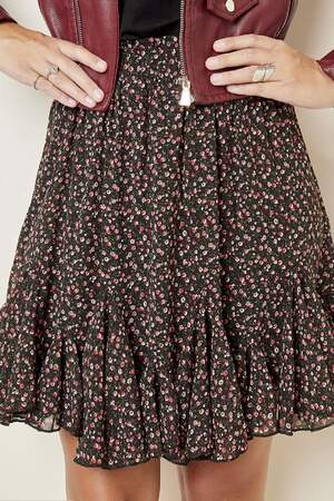 Rok Flowy Flower Rood S h5 Afbeelding3