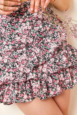 Ruffled Skirt In Flower Print Blue S h5 Picture2