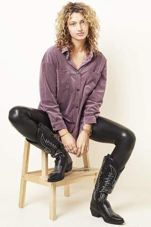 Blouse Corduroy Grey S h5 Picture2