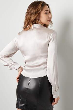 Camicia Donna in Poliestere Elegante con Pieghe Anteriori h5 Immagine6