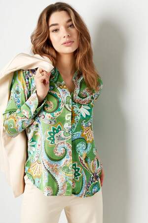 Blouse with cheerful print Orange S h5 Picture3