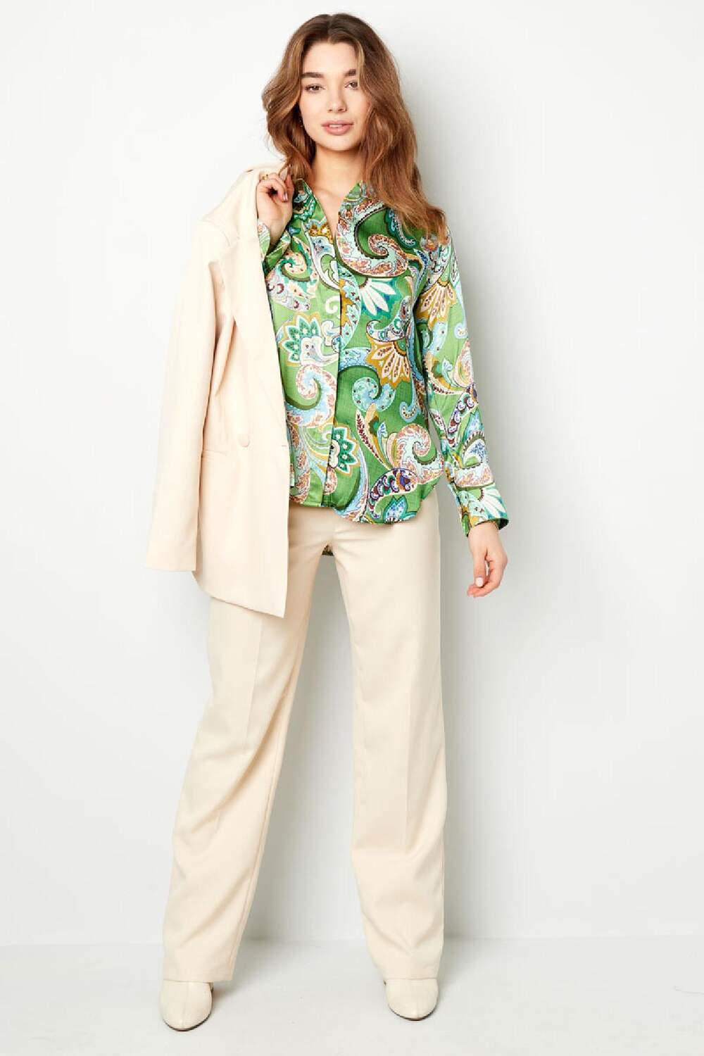 Blouse with cheerful print Orange S h5Picture5