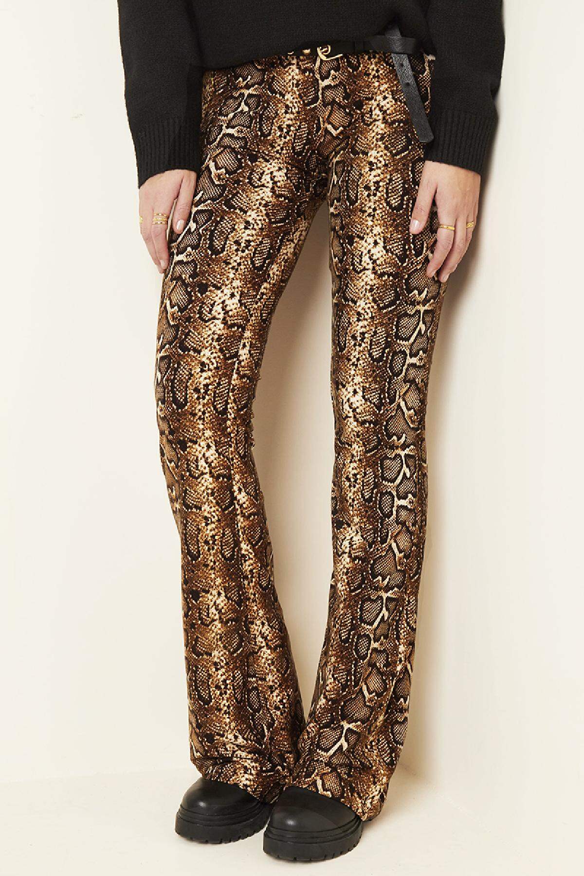 Hose flare jungle  Beige S Bild2