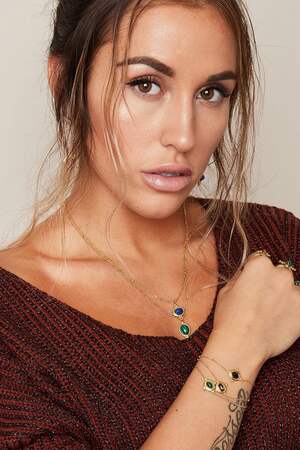 Ketting Mystic Jewel Blauw Stainless Steel One size h5 Afbeelding3