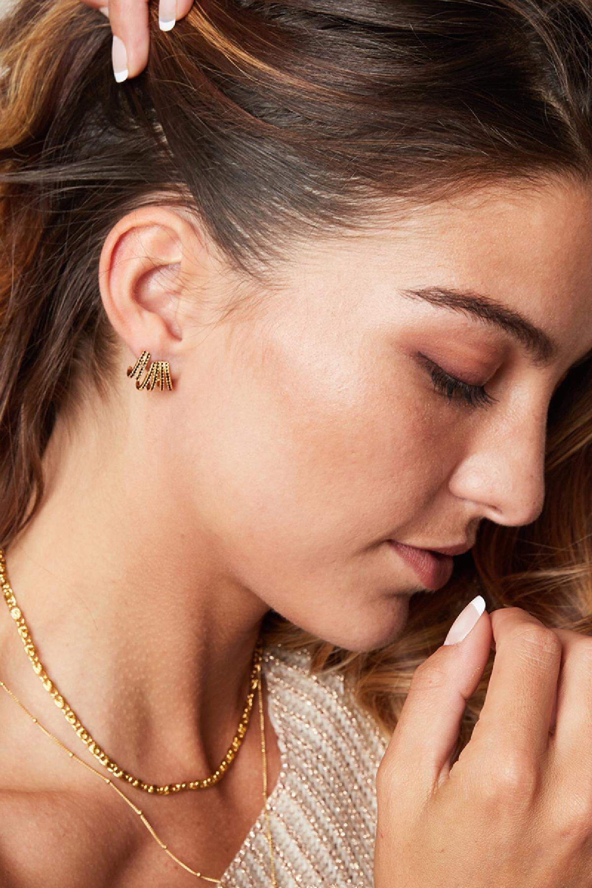 Earring Rachel Goldfarbe Kupfer h5 Bild3