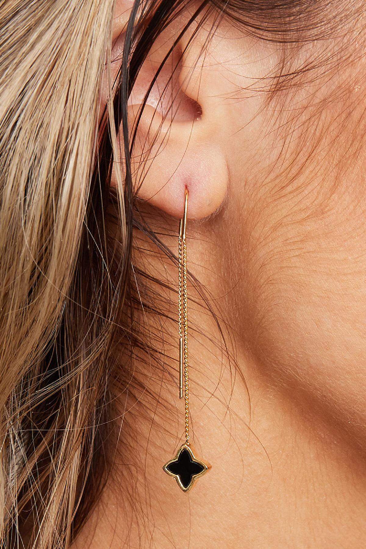 Ohrringe Dangle -  Clover Silber Kupfer h5 Bild3