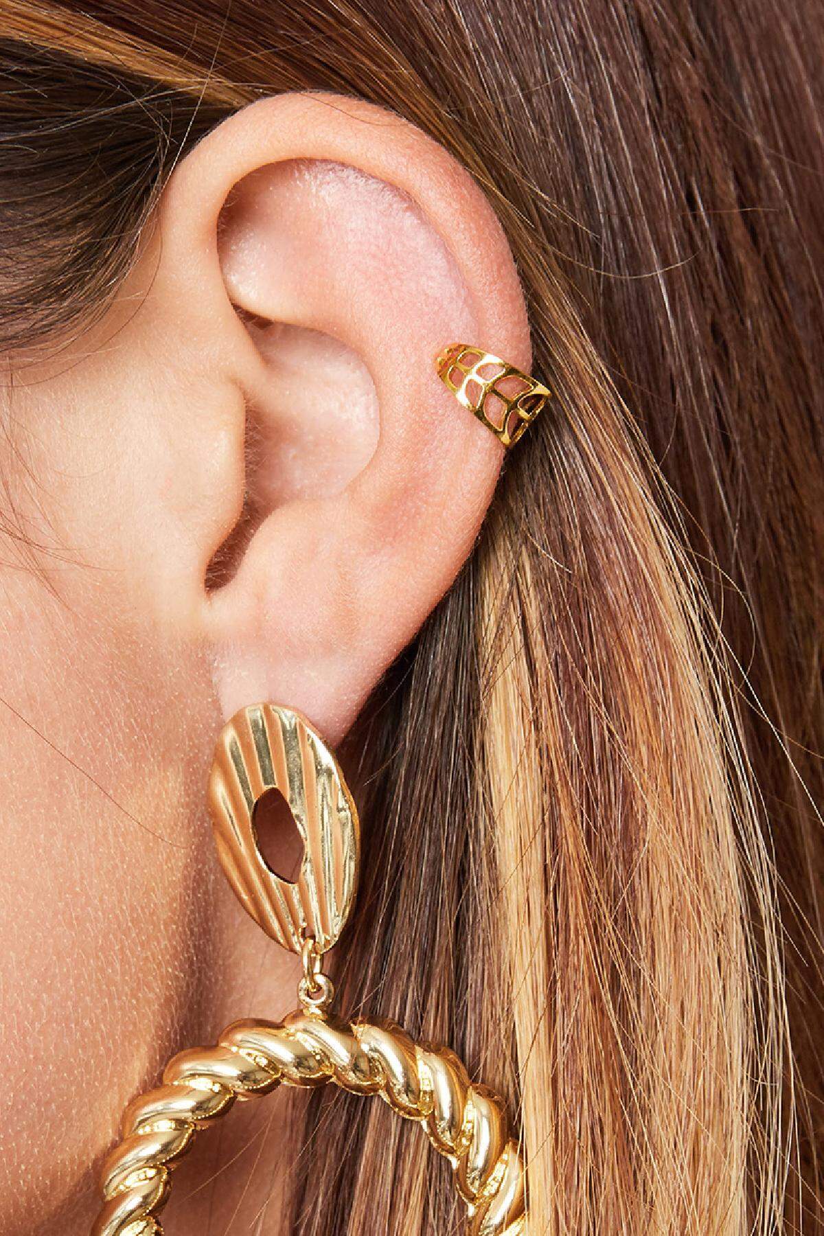 Earcuff Nathalie Silber Edelstahl Bild2
