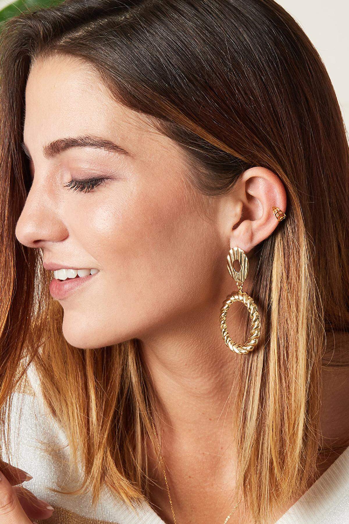 Earcuff Nathalie Silber Edelstahl h5 Bild3