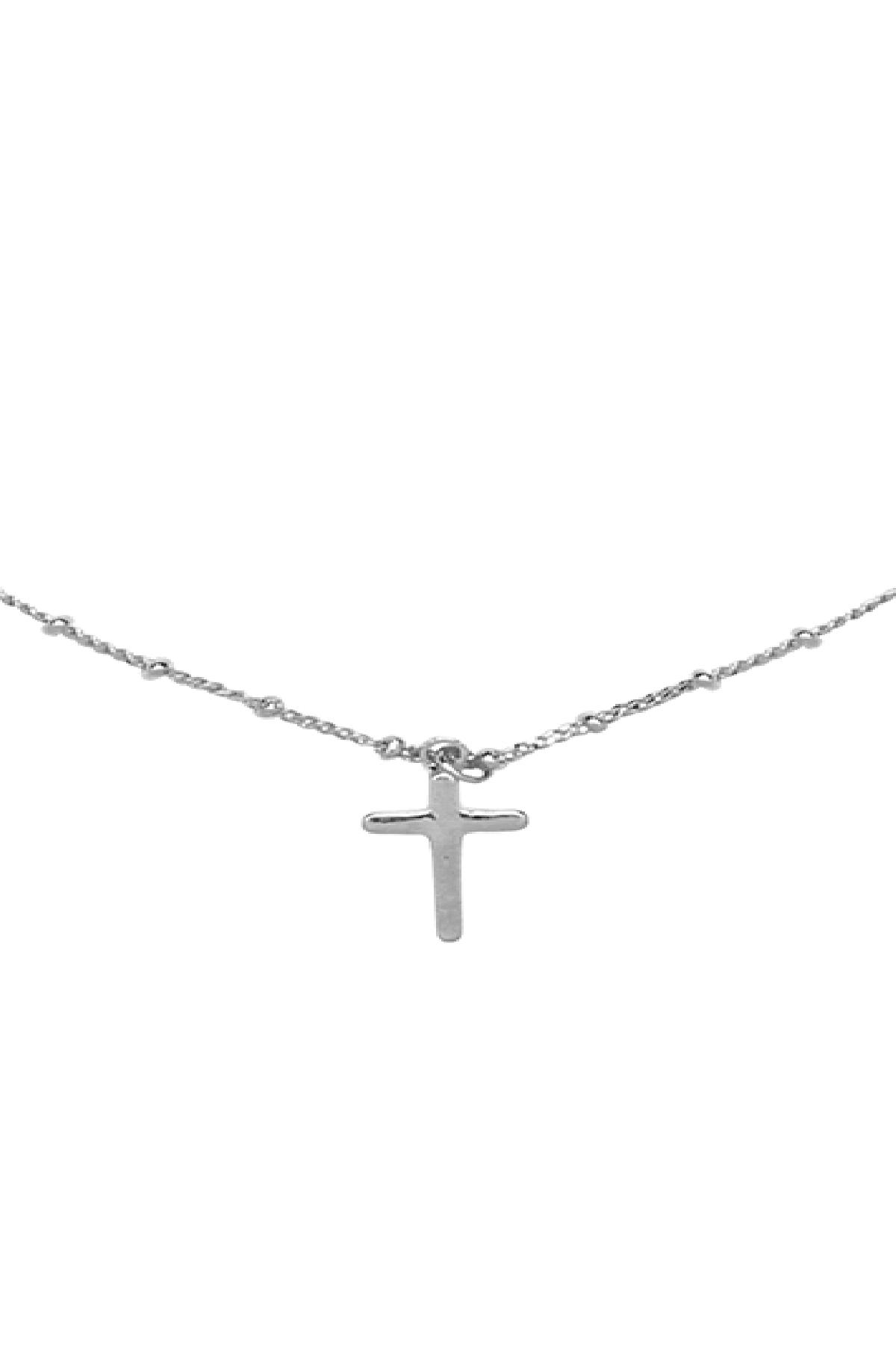 Collana Chic Croce Silver Color Gold Color Standard Immagine3