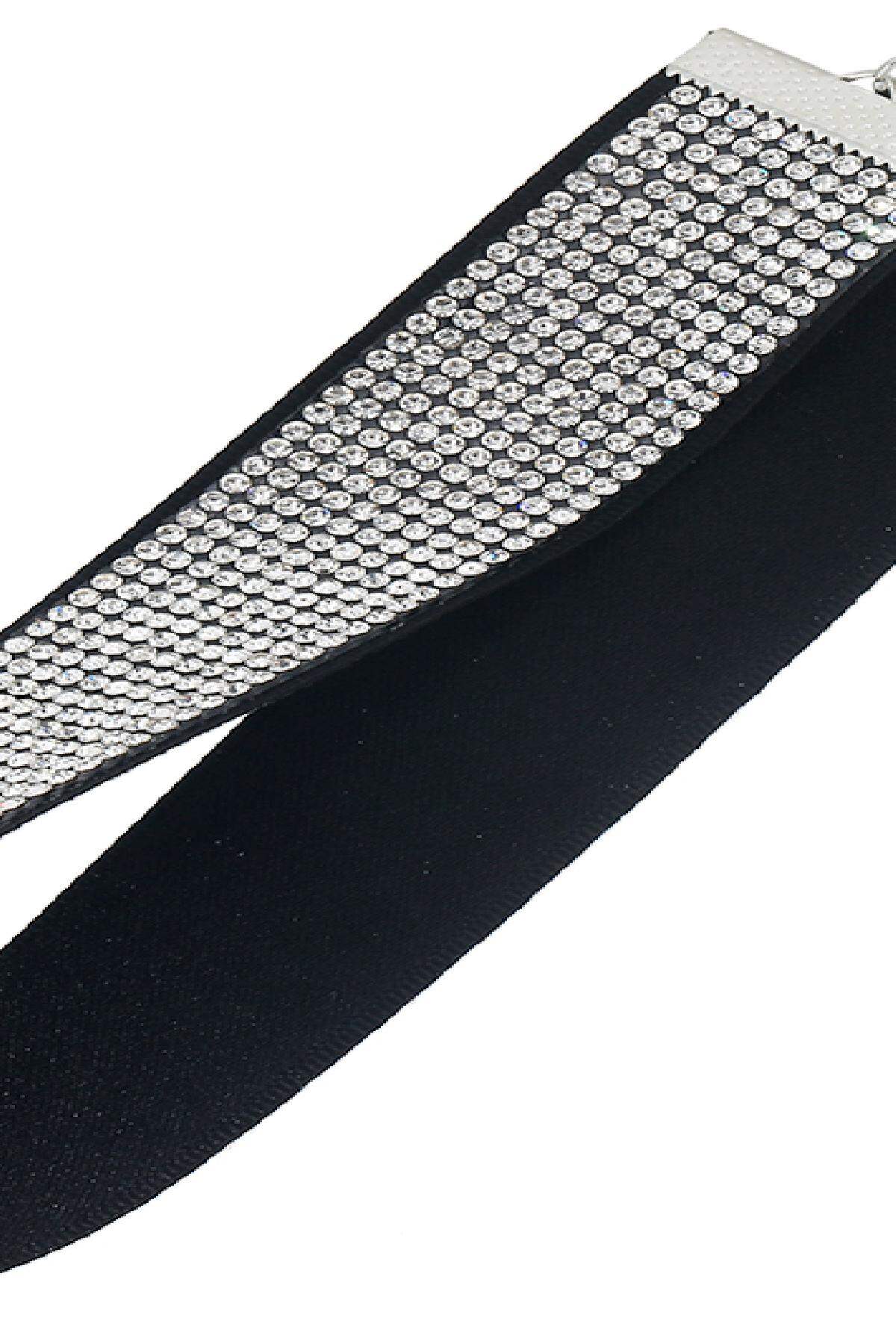 Collana Girocollo Bling Silver Color Polyester Immagine2