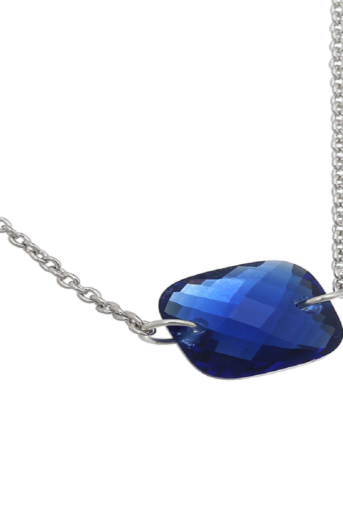 collana pietra unica silver color  Immagine2