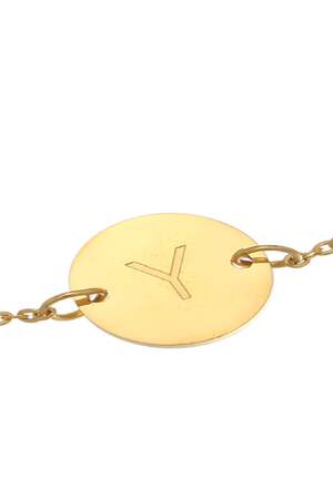 Armband Coin -Y- Goldfarbe Edelstahl h5 Bild2