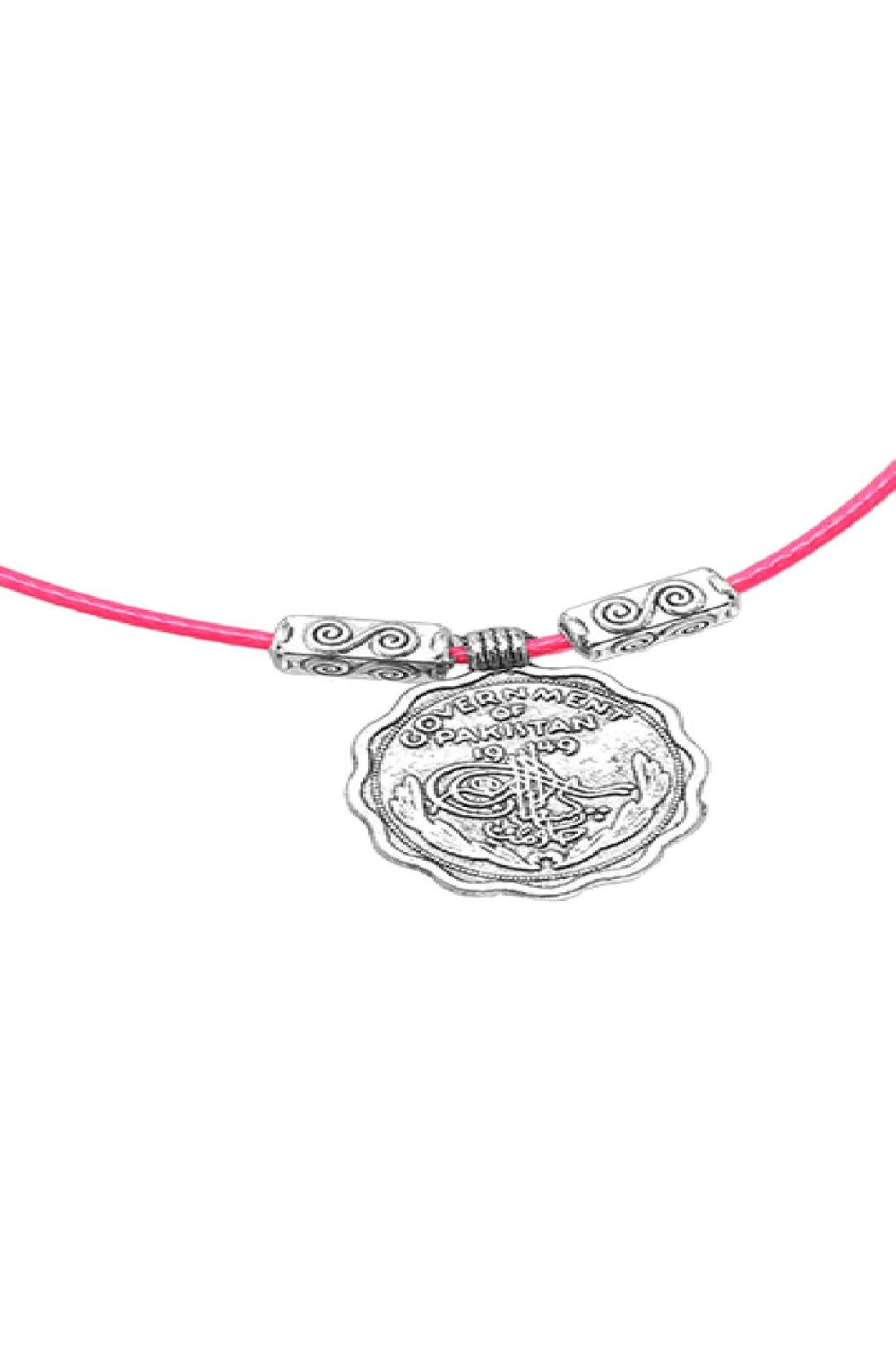 Kette Choker Anna Coin Rosa Legierung Bild2