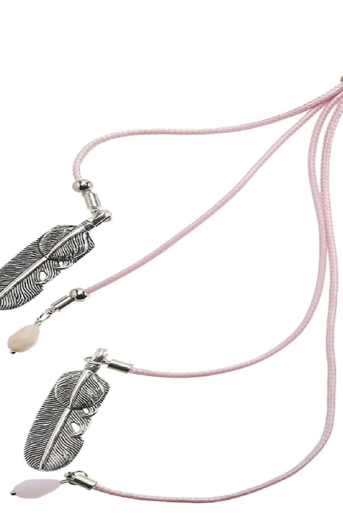 Kette Mystical Leaf Rosa Legierung h5 Bild2